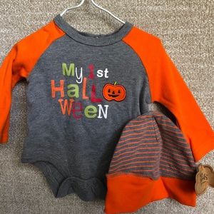 My first Halloween Onsie and matching hat